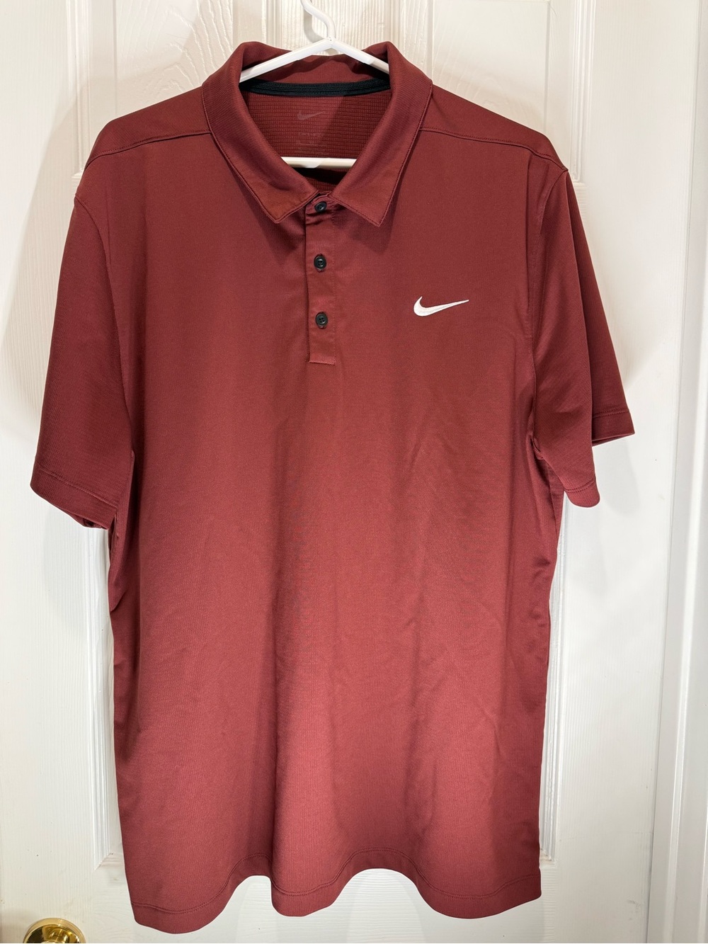 Nike Dri-FIT Men’s XL Maroon Performance Golf Polo Shirt - Picture 3 of 5
